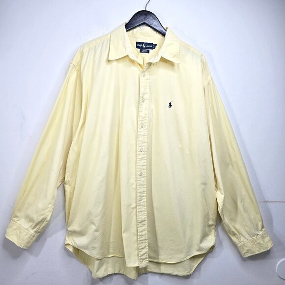 Polo Ralph Lauren Shirt Mens 2XL XXL Button Up Light Yellow - Picture 1 of 7